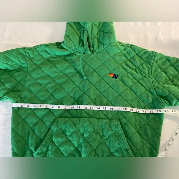 Aviator Nation Green Quilted Hoodie - Picture 4 of 15